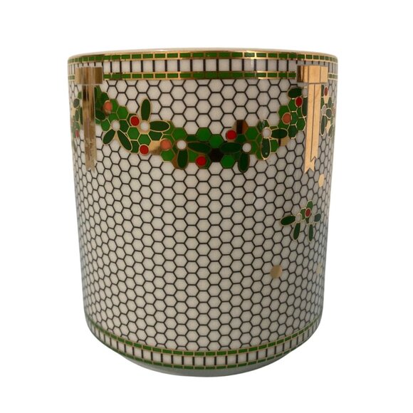 Anthropologie Festive Bistro Tile Mug Monogram Letter "S" - Picture 3 of 7